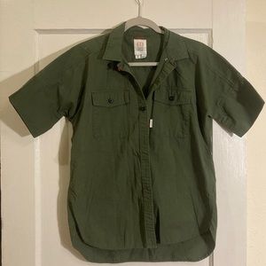 Topo designs cotton short sleeve button up